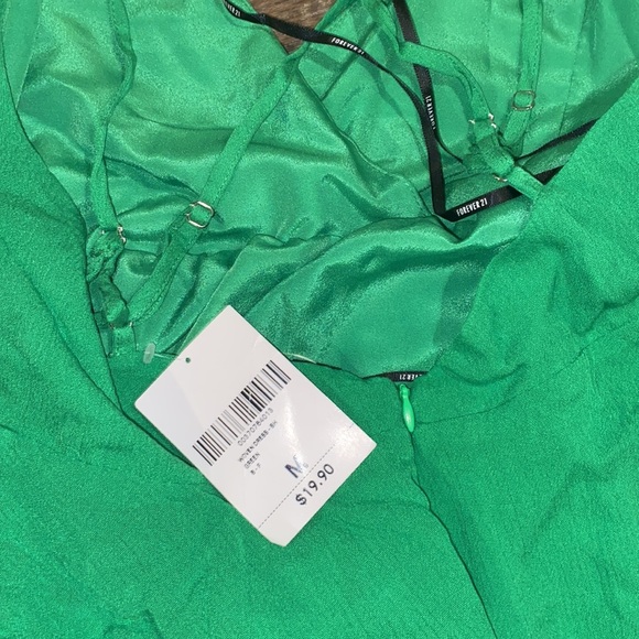 Green Spaghetti Strap Dress - Picture 2 of 2